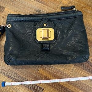 Juicy Couture Black Clutch with Gold Hardware vintage